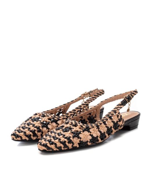 Xti Brown Slingback Flats