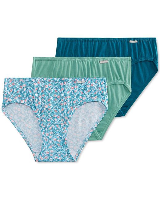 Jockey Cotton Elance Bikini Underwear 3 Pack 1489 in Blue | Lyst