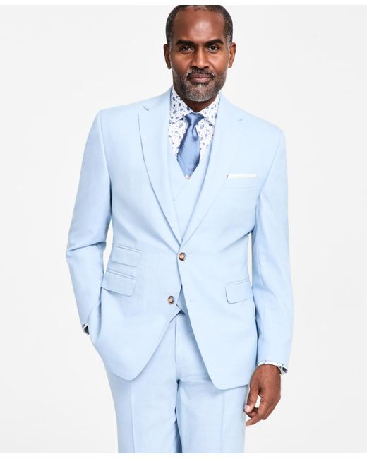 Tayion Collection Blue Regular-fit Suit Jacket for men