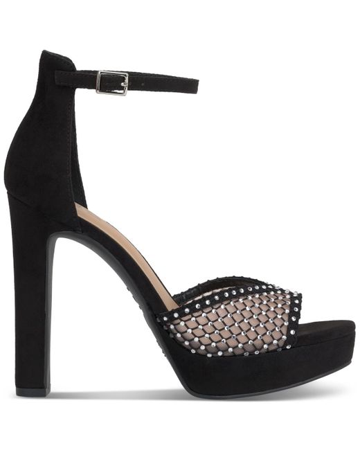 INC International Concepts Black Ninel Platform Sandals