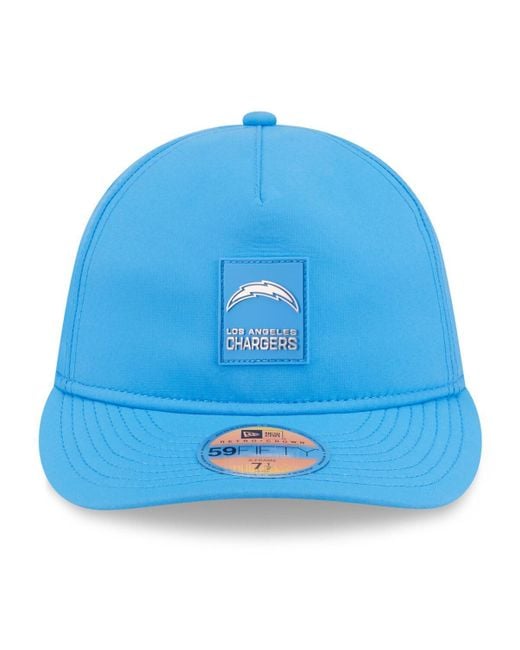 KTZ Blue Los Angeles Chargers 2025 Sideline Retro Crown 59fifty Fitted Hat for men