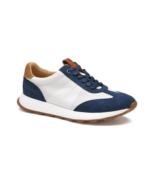 Johnston & Murphy Blue Kinnon T-toe Sneaker for men