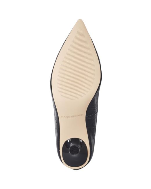 Marc Fisher Black Santal Tapered Stiletto Pumps