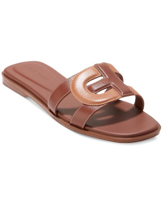 Cole Haan Brown Chrisee Flat Sandals