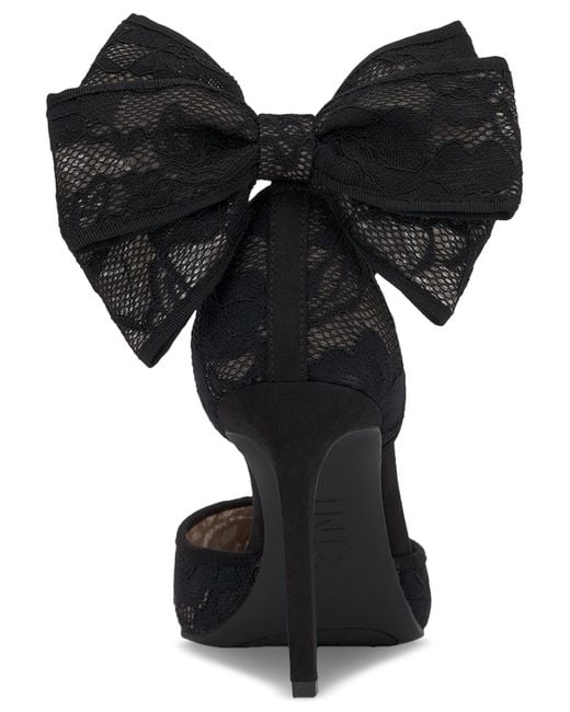 INC International Concepts Black Sanira Bow Pumps