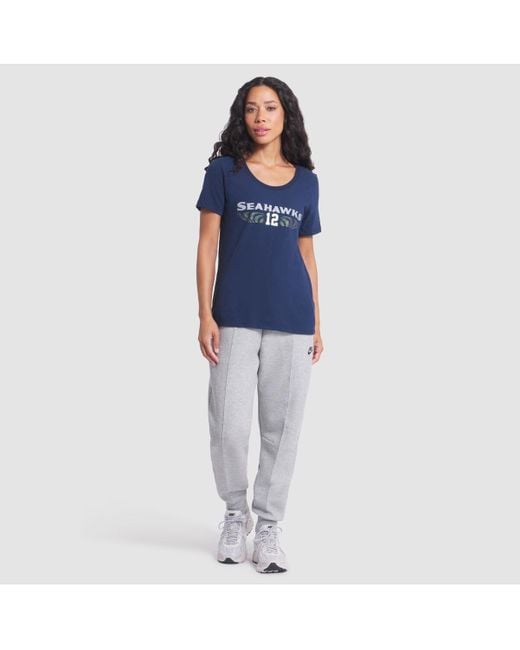 Nike Blue Seattle Seahawks 2025 Rivalries Collection Slub Dri-fit T-shirt