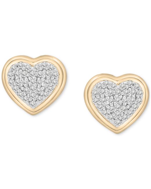 Macy's White 2-pc. Set Diamond Heart Pendant Necklace & Earrings (1/3 Ct. T.w.