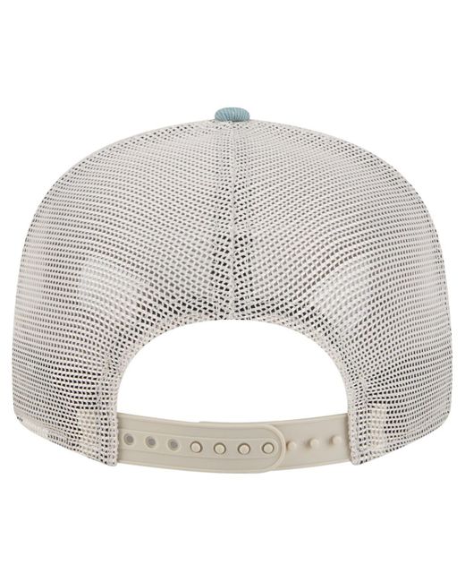 KTZ Blue Phoenix Suns Adventure Split Panel 9fifty Snapback Trucker Hat for men