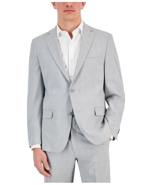 Alfani Gray Slim-fit Stretch Solid Suit Jacket for men