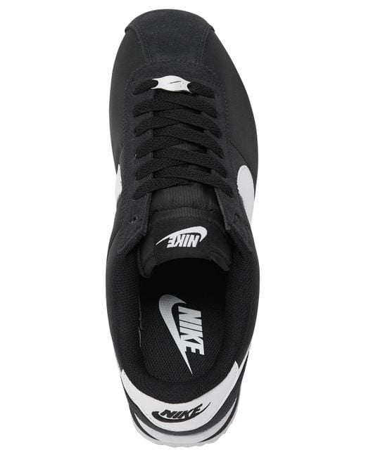 Nike Black Classic Cortez Nylon Casual Sneakers From Finish Line