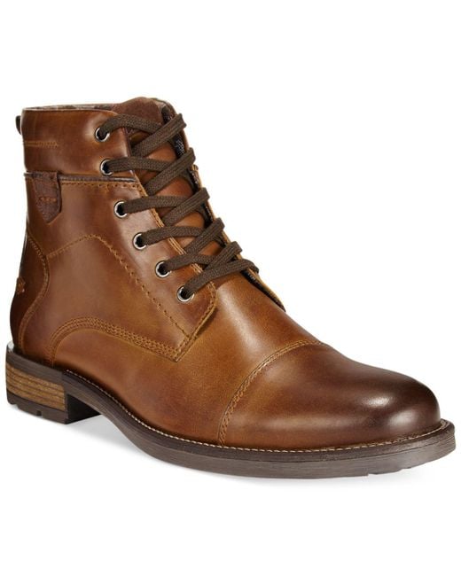 Alfani Brown Jack Cap Toe Boots, Only At Macy's for men