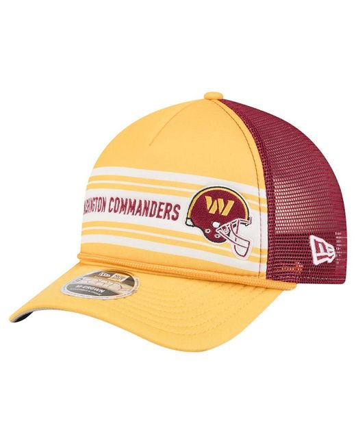 KTZ Metallic Washington Commanders Linear A-frame 9forty Adjustable Hat for men