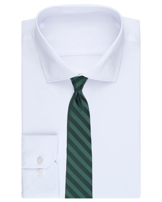 Perry Ellis Green Satin Stripe Solid Tie for men
