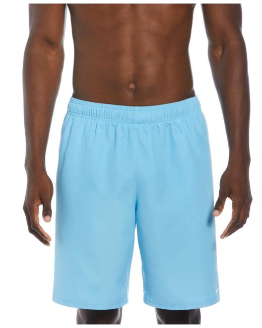 Nike Blue Essential Lap Solid 9" Swim Trunks for men