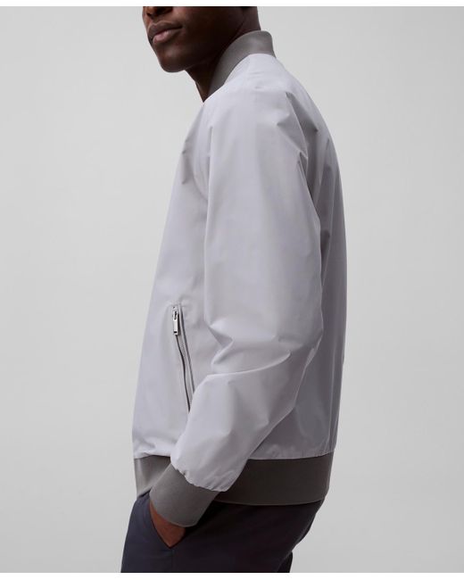 Calvin Klein Gray Logo-print Matte Bomber Jacket for men