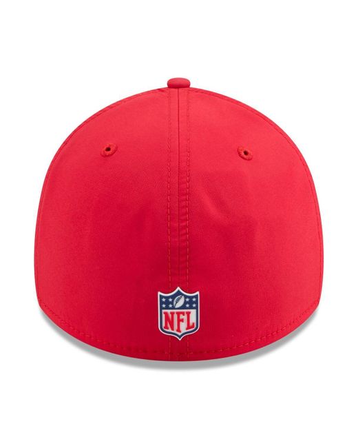 KTZ Red Kansas City Chiefs 2025 Sideline 39thirty Flex Hat for men