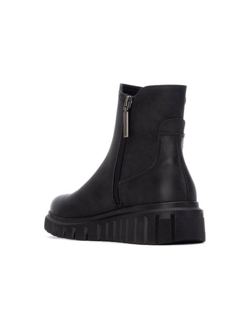 Xti Black Casual Chelsea Booties Synthetic Upper