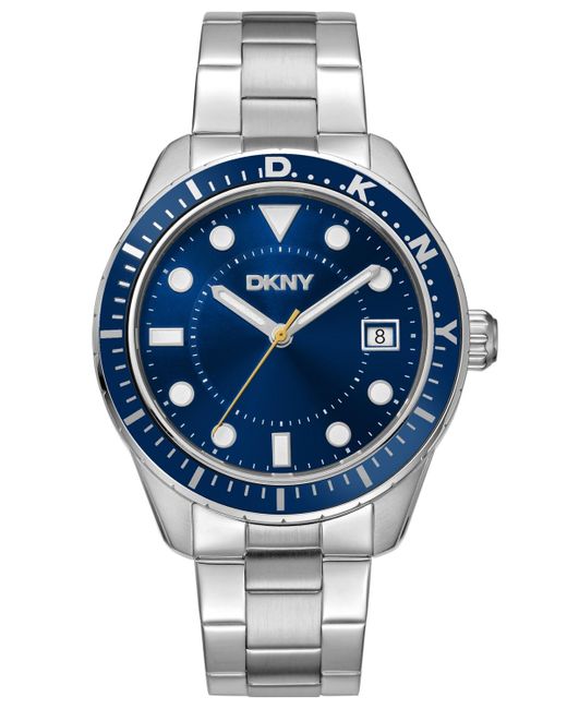 DKNY Blue Crosby Sport Stainless Steel Bracelet Watch for men
