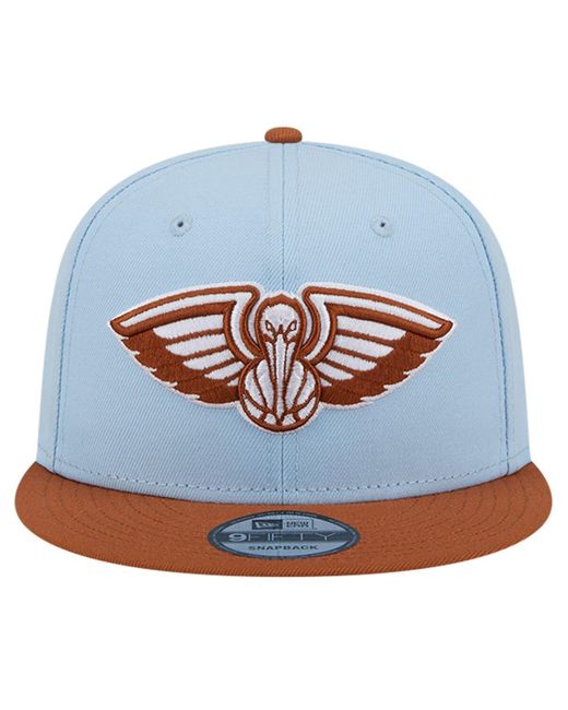 KTZ Blue /brown New Orleans Pelicans 2-tone Color Pack 9fifty Snapback Hat for men