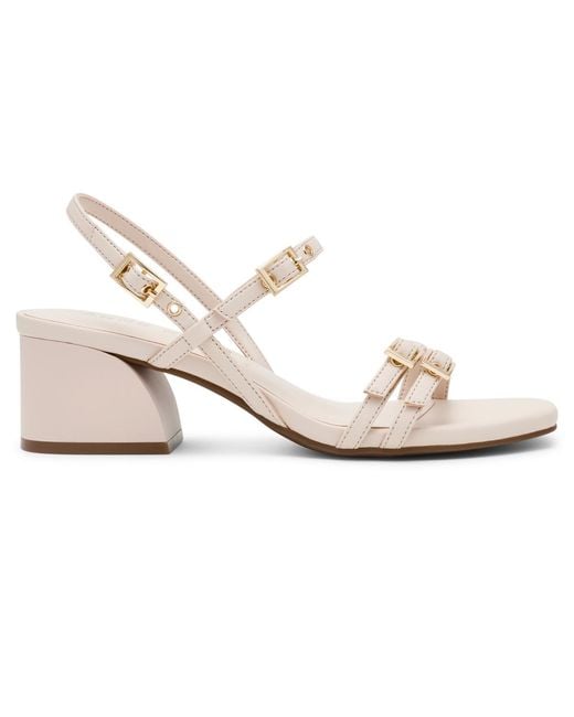 Anne Klein White Mackenzie Square Toe Sandals