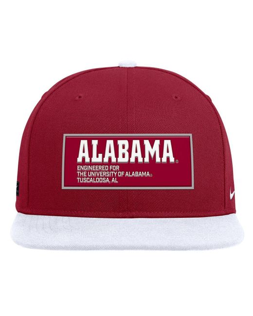 Nike Red Crimson/white Alabama Crimson Tide 2025 On-field Patch Pro Dri-fit Snapback Hat for men
