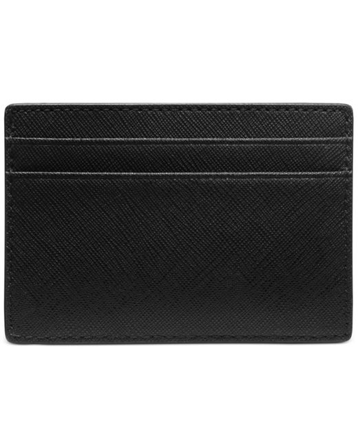 Michael Kors Black Mason Saffiano Leather Card Case for men