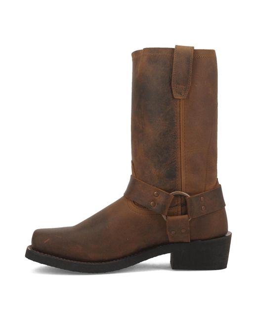 Dingo Brown Dean Leather Harness Boot for men