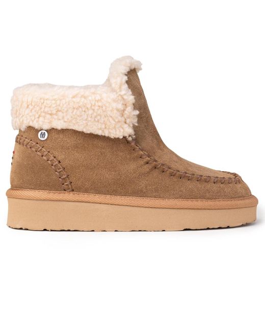 Minnetonka Brown Chandra Suede Berber Lined Ankle Boots