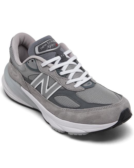 New Balance Gray 990 V6 Running Sneakers From Finish Line for men