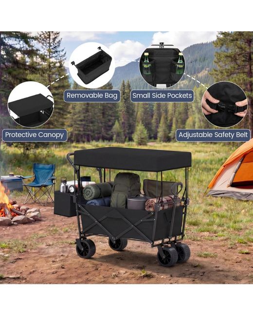 SUGIFT Black Collapsible Wagon