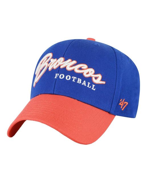 '47 Blue Denver Broncos Throwback Mvp Structured Hat for men