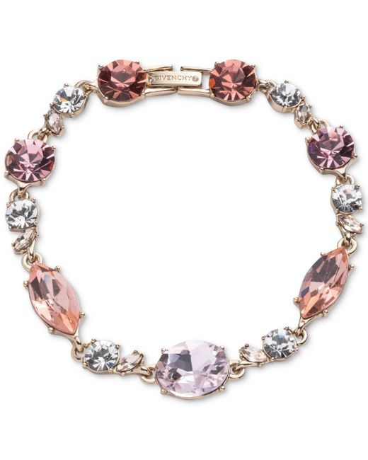 Givenchy Multicolor Crystal Stone Link Flex Bracelet