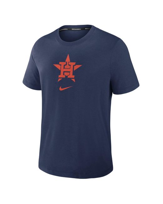 Nike Blue Houston Astros Authentic Collection Early Work Tri-blend Performance T-shirt for men