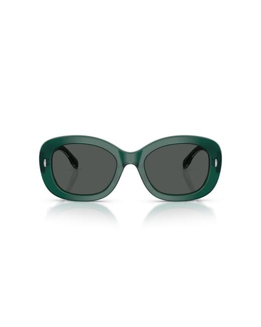 Tory Burch Green Oval Sunglasses