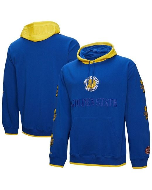 Mitchell & Ness Blue Golden State Warriors Hardwood Classics Team Og 3.0 Pullover Hoodie for men