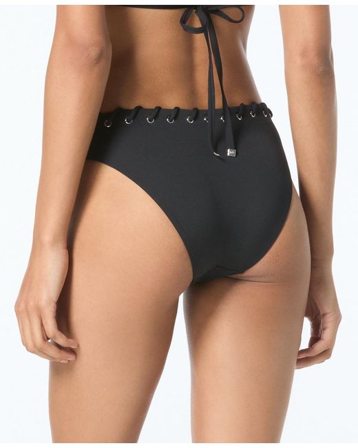Michael Kors Black Michael High Leg Swim Bottoms