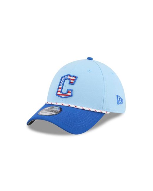 KTZ Light Blue/blue Cleveland Guardians 2025 Fourth Of July 39thirty Flex Hat for men