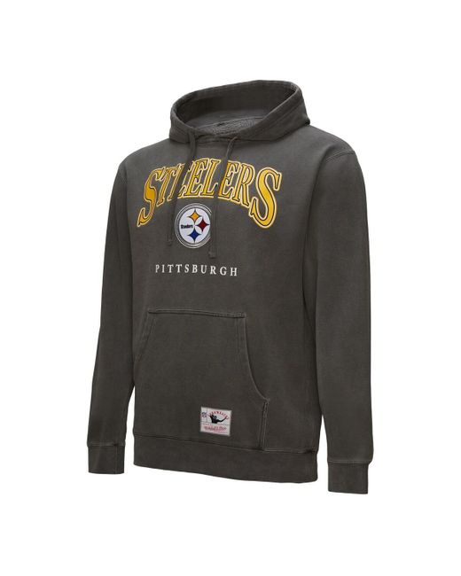 Mitchell & Ness Gray Pittsburgh Steelers Slot Pullover Hoodie for men