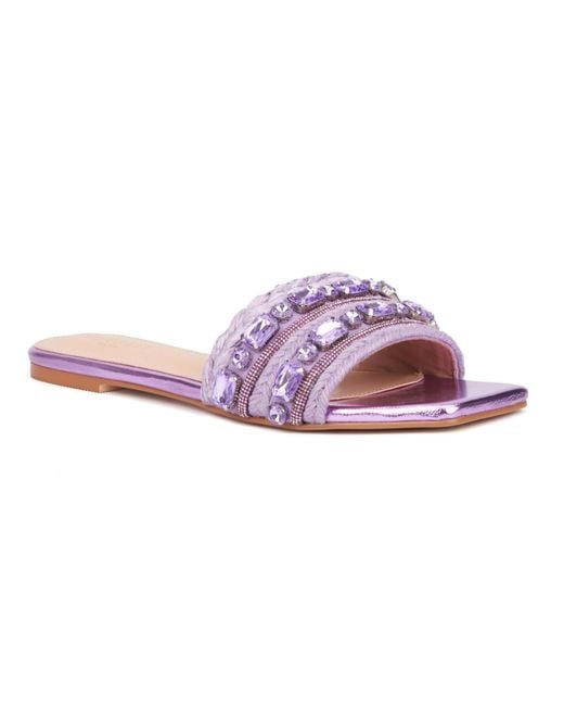 TORGEIS Purple Miya Slide Sandals
