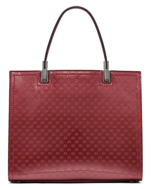 Calvin Klein Red Verne Small Satchel Bag