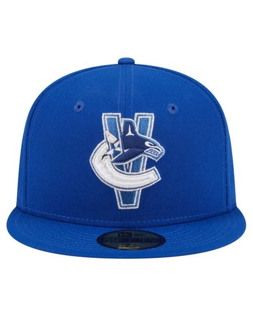 KTZ Blue Vancouver Canucks Deceptor 59fifty Fitted Hat for men