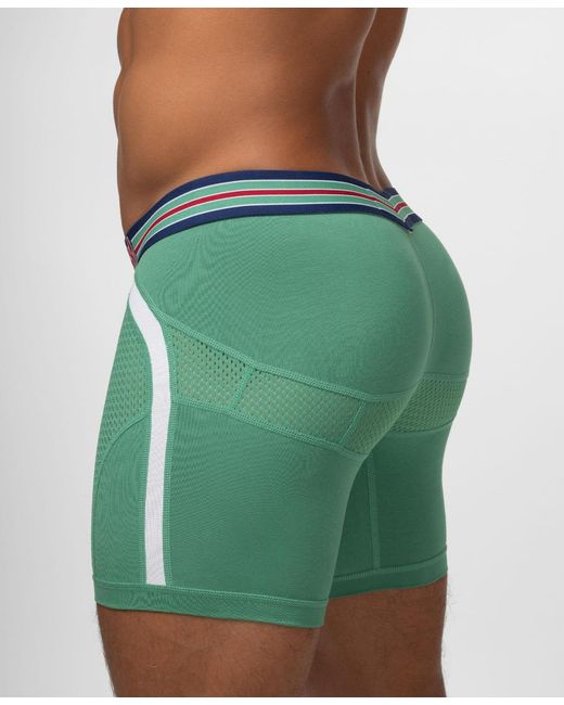 Rounderbum Green Varsity Anatomic Boxer Brief for men
