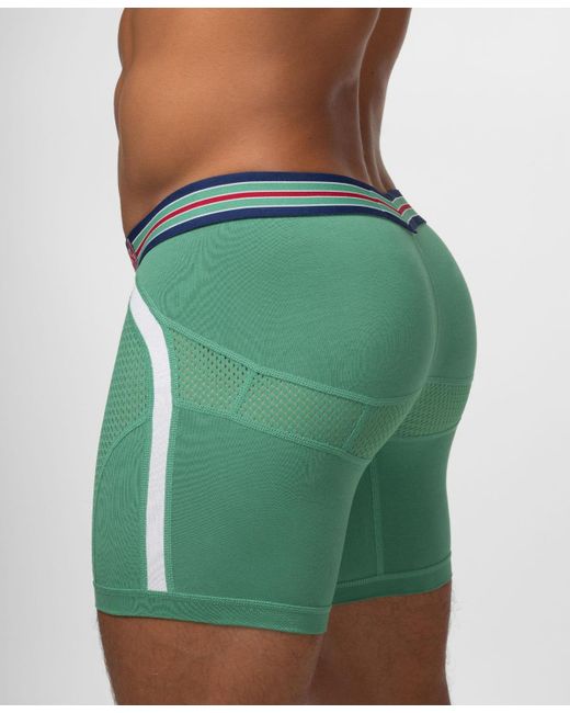 Rounderbum Green Varsity Anatomic Boxer Brief for men