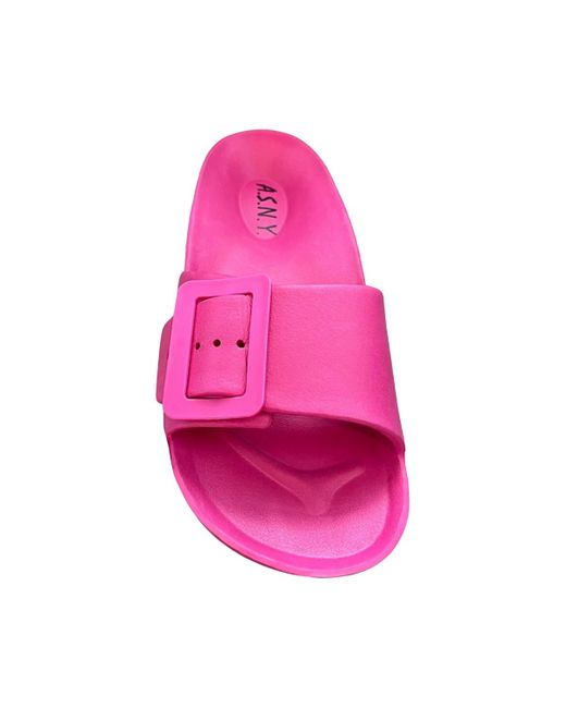 Andrew By Andrew Stevens Pink Adjustable Amira Eva Sandals