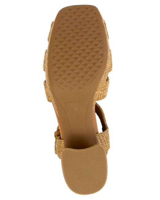 Aerosoles Brown Soave Square Toe Platform Sandals