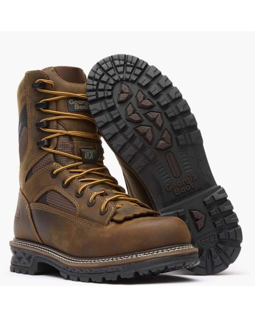 Georgia Boot Brown Ltx Logger 9" Waterproof Work Boot