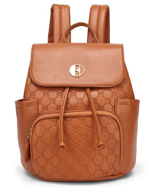 Elle Brown Compass 11" Monogram Mini Backpack