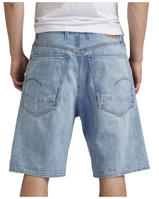 G-Star RAW Blue Relaxed-fit Denim Shorts for men