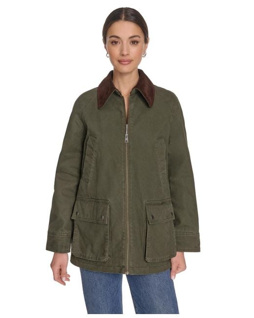 Levi's Green Front Zipper Barn Jacket