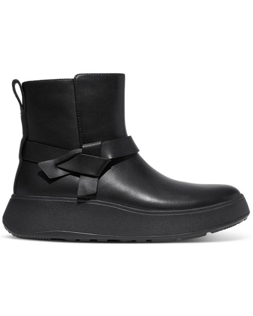 Fitflop Black F-mode Knotted-strap Platform Booties